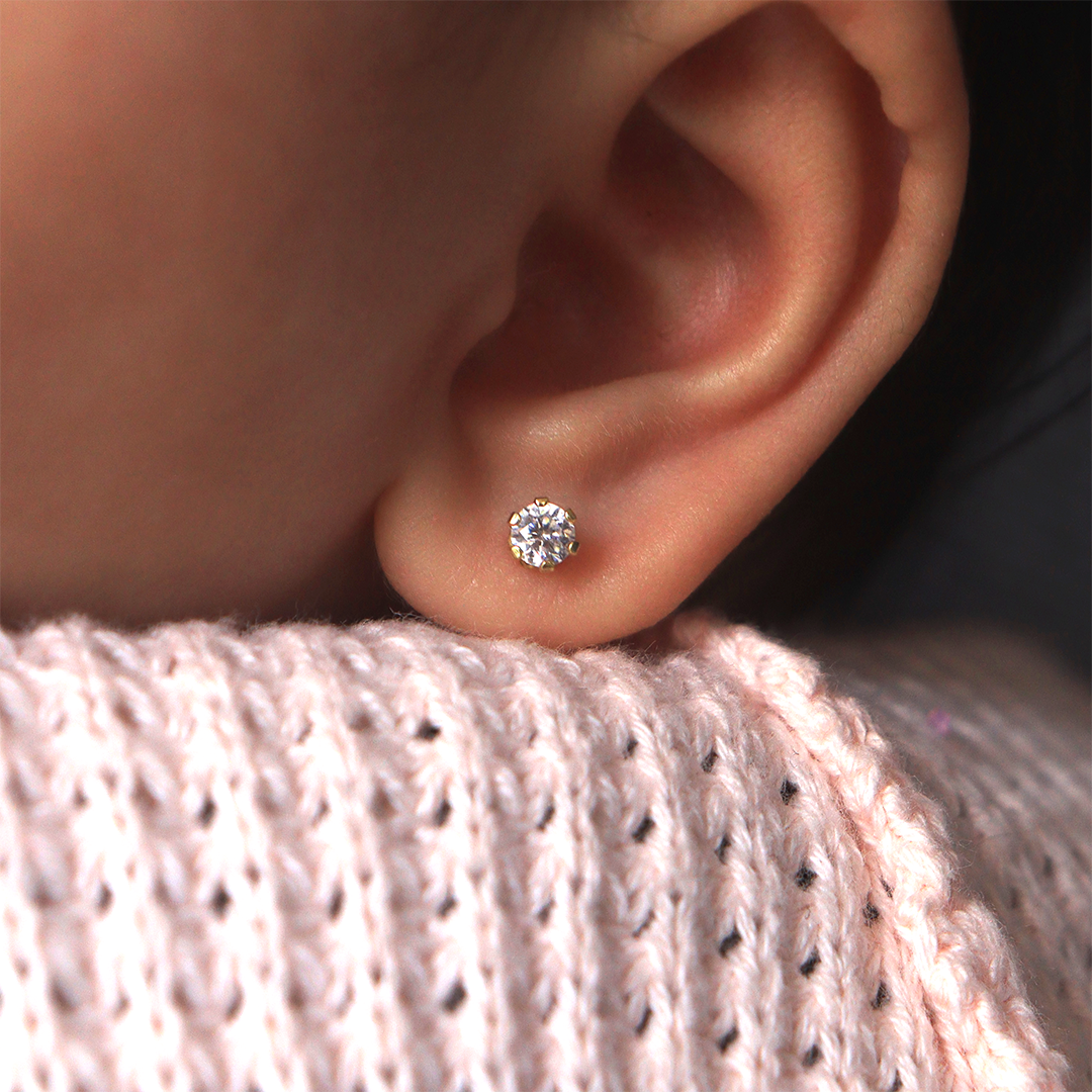 Aretes Destello Oro 18K