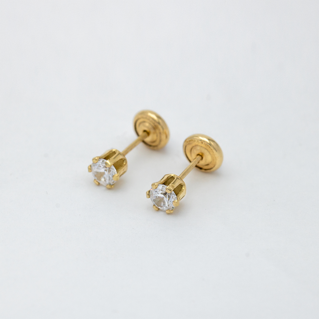 Aretes Destello Oro 18K