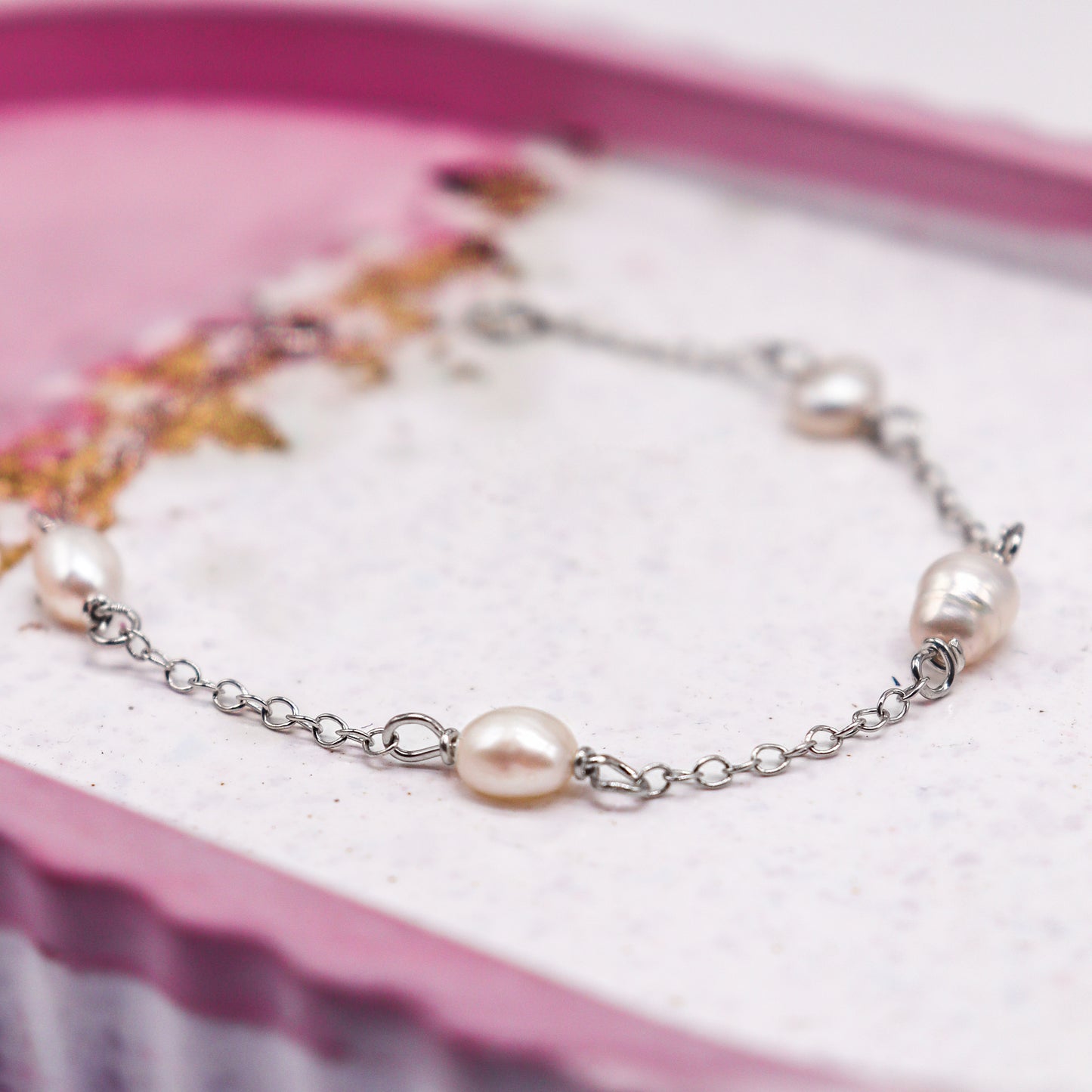 Pulsera Rolo con Perlas