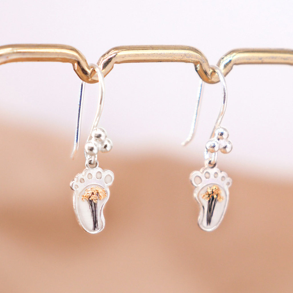 Arete Piesitos Leche Materna