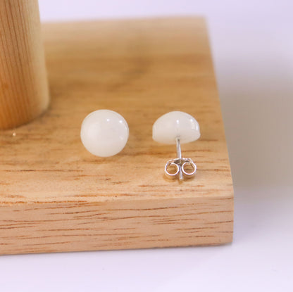 Pendientes Semi Bombita Leche Materna