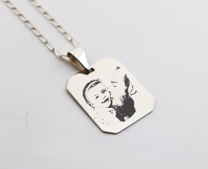 Collar Rectangular Caballero Retrato