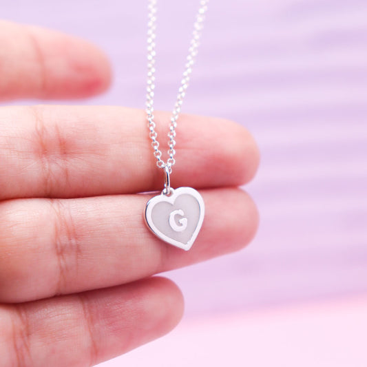Colgante Corazón con Inicial Leche Materna