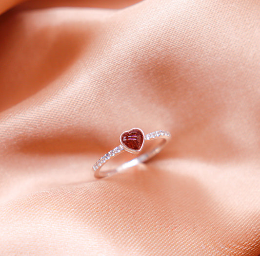Anillo Destello Corazón  Cordón Umbilical