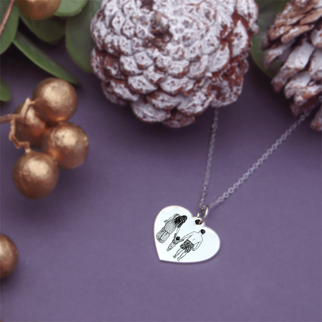 Collar corazón Dama Retrato