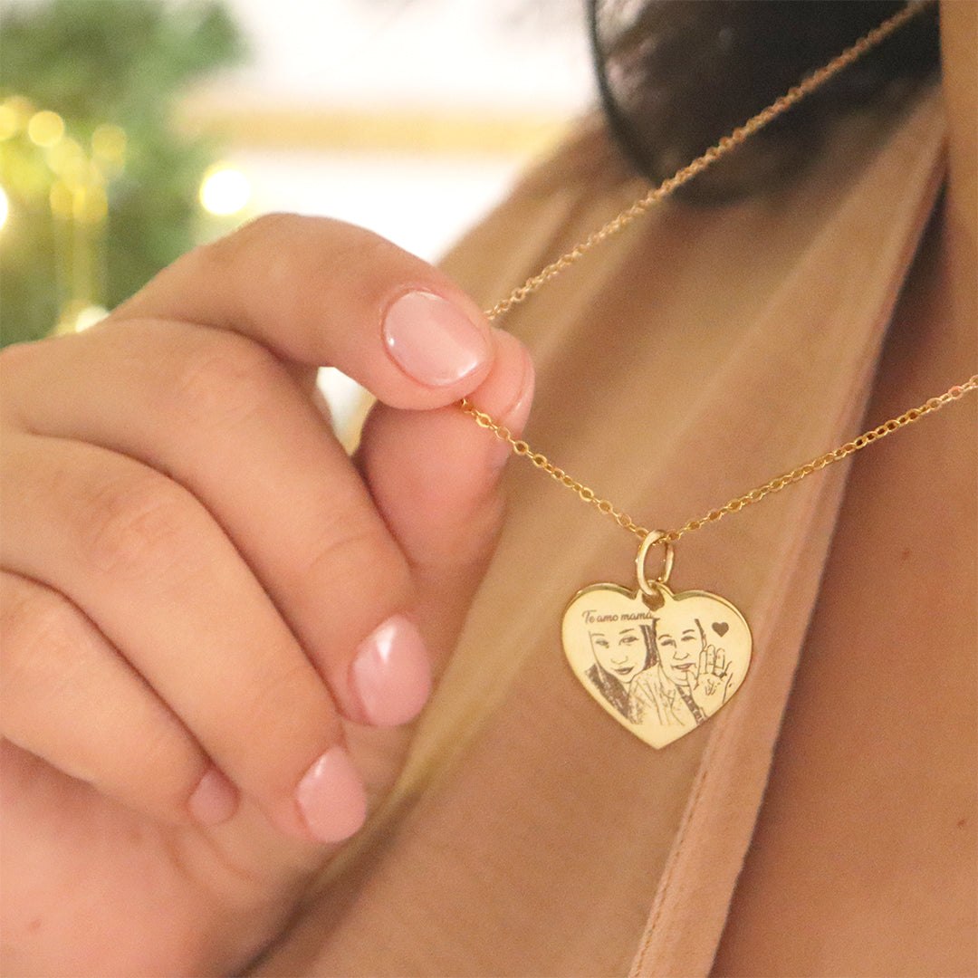 Collar corazón Dama Retrato