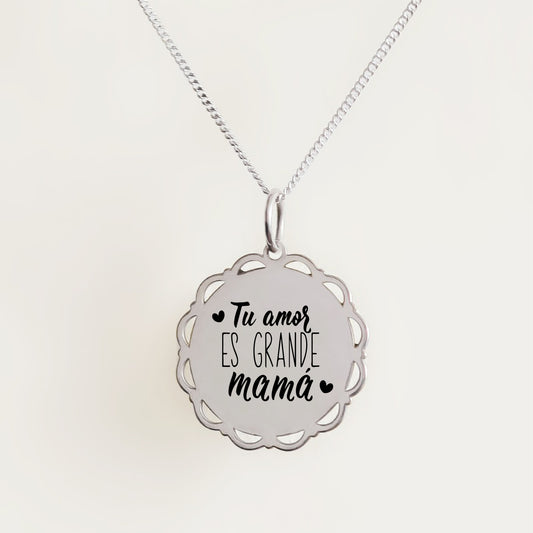 Collar Blondie Tu amor es grande mamá