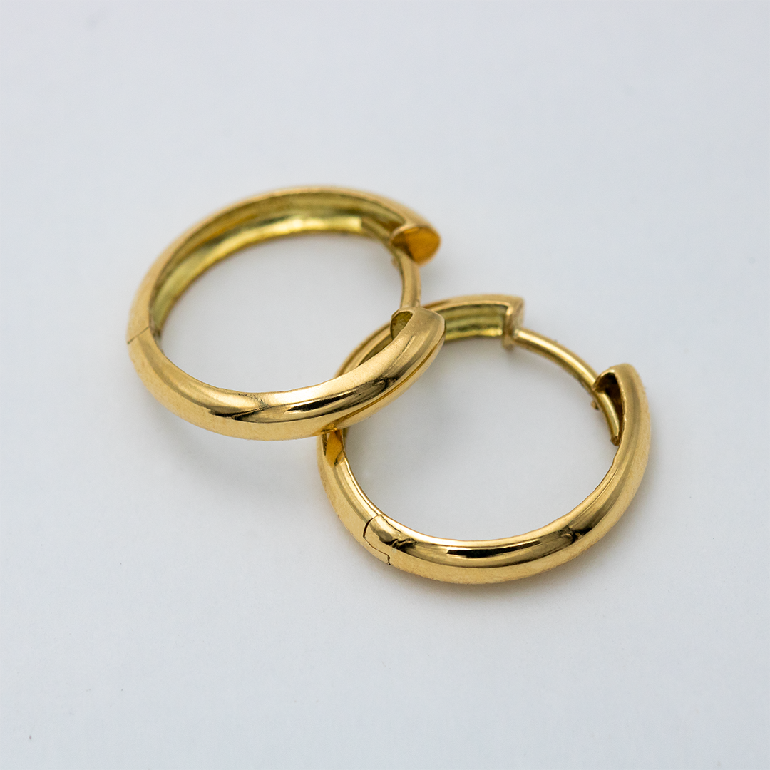 Argolla Media Caña Oro 18K