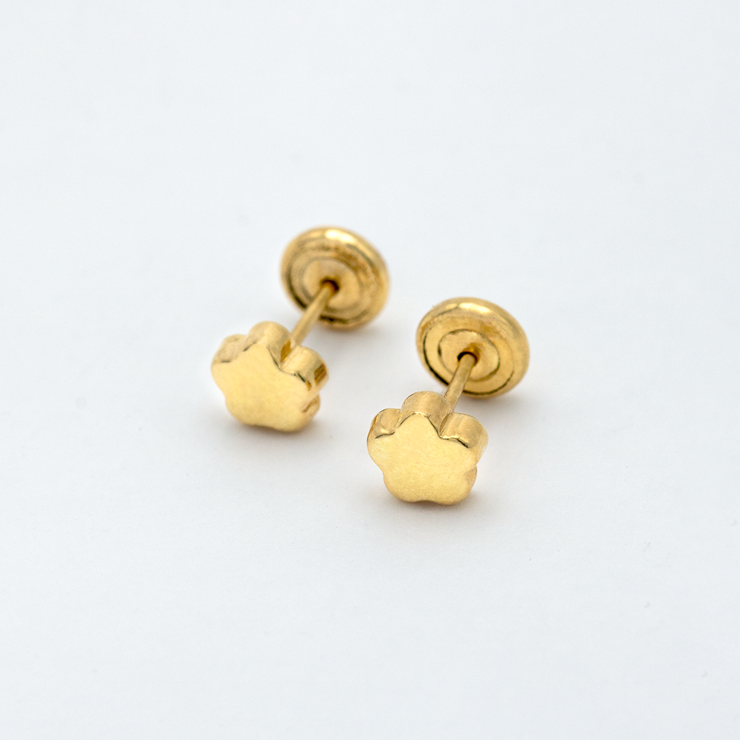 Arete Florcita Oro 18K