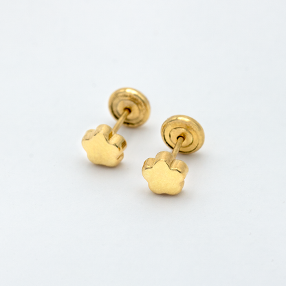 Arete Florcita Oro 18K