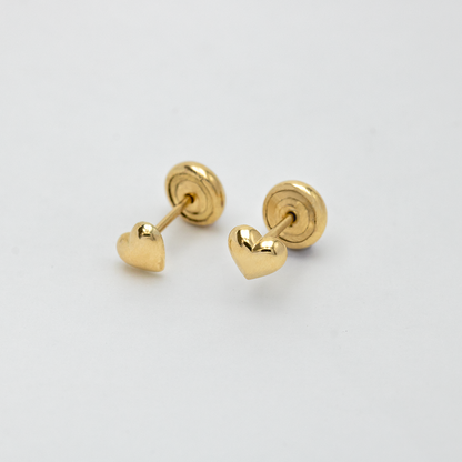Arete Corazón Oro 18K