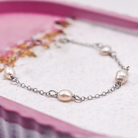 Pulsera Rolo con Perlas