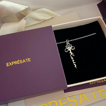 Collar Blommies Orquídea