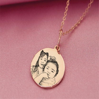 Collar Oval Dama Retrato