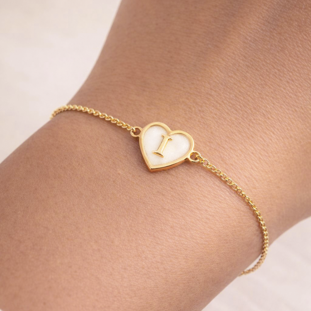 Pulsera Corazon Inicial Leche Materna