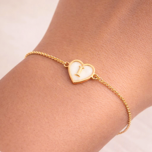 Pulsera Corazon Inicial Leche Materna